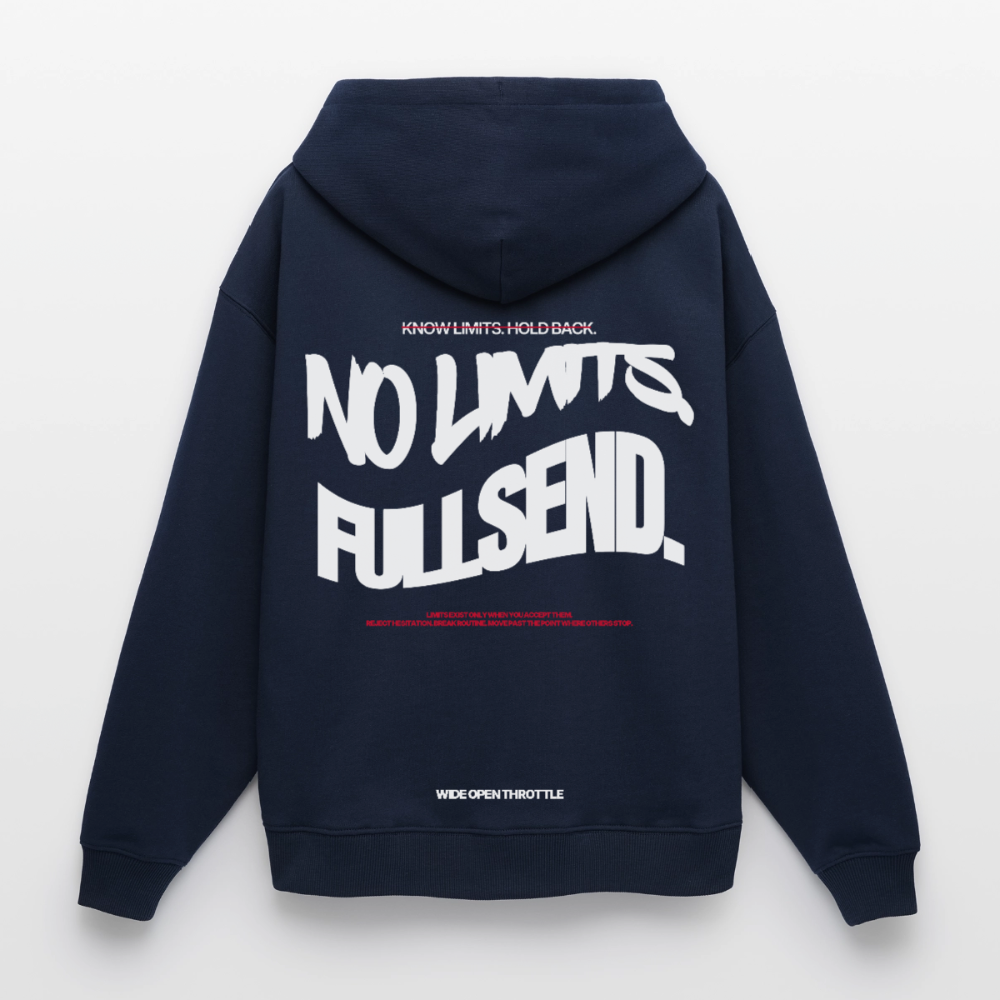 No Limits. Fullsend. Oversize Hoodie - Navy