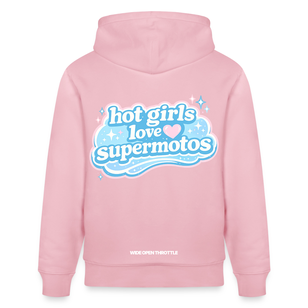 Hot girls love supermotos Hoodie - Hellrosa