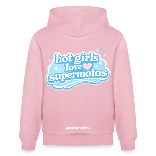Hot girls love supermotos Hoodie - Hellrosa