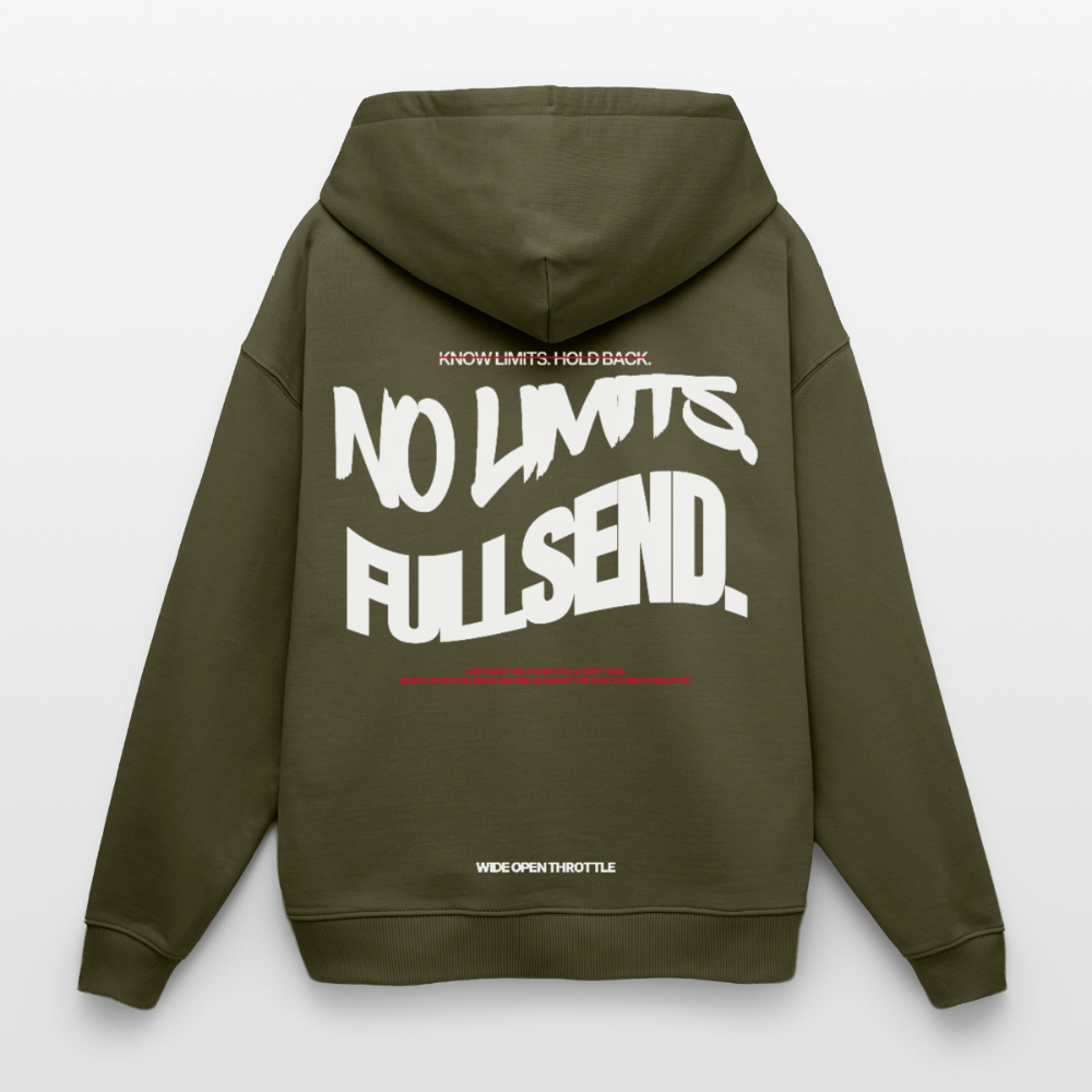 No Limits. Fullsend. Oversize Hoodie - Khaki